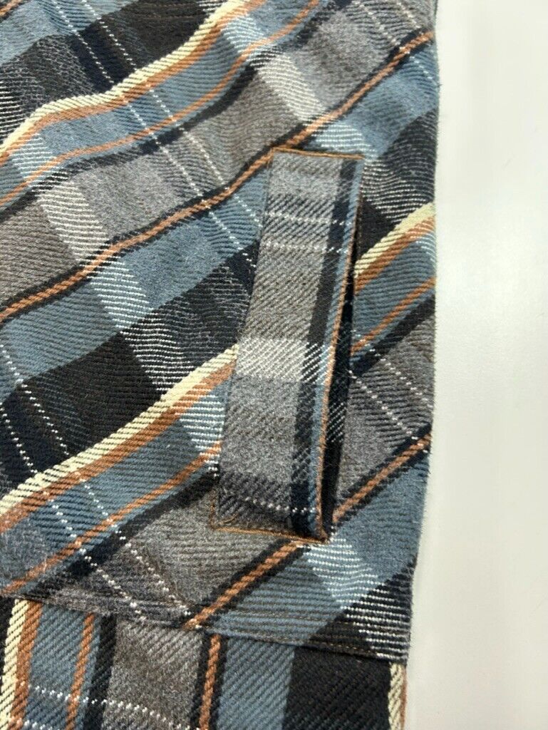 Vintage Y2K Oakley Flannel Double Pocket Plaid Full Zip Jacket Size Large