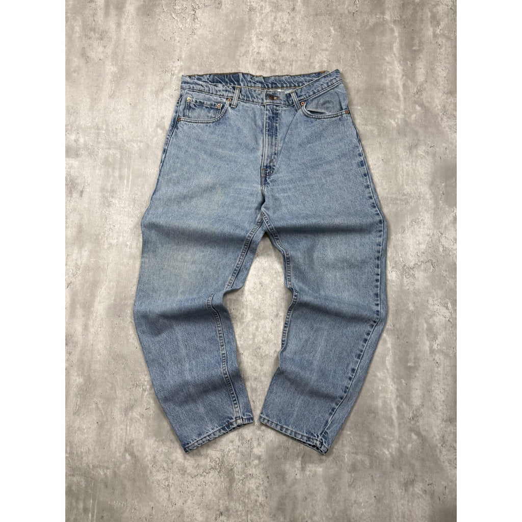 VTG 90s Levis 550 Red Tab Relaxed Tapered Leg Medium Wash Denim Pants Size 34
