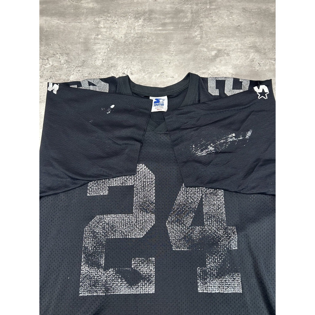 Vintage 1998 Charles Woodson #24 Oakland Raiders NFL Starter Jersey Size Large