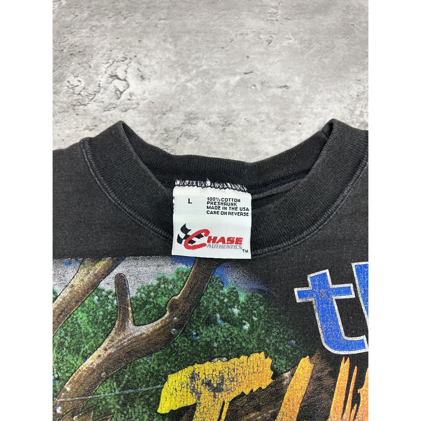 Vintage 90s Dale Earnhardt Bass Pro Racing Nascar All Over Print T-Shirt Size L