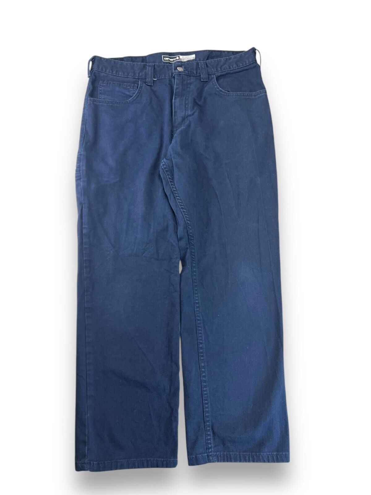 Carhartt Relaxed Fit Canvas Workwear 5 Pocket Pants Size 33W Blue