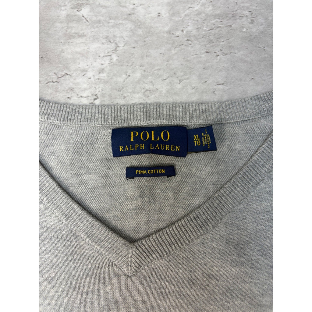 Vintage Polo Ralph Lauren Embroidered Pony Lightweight Knit Sweater Size XL