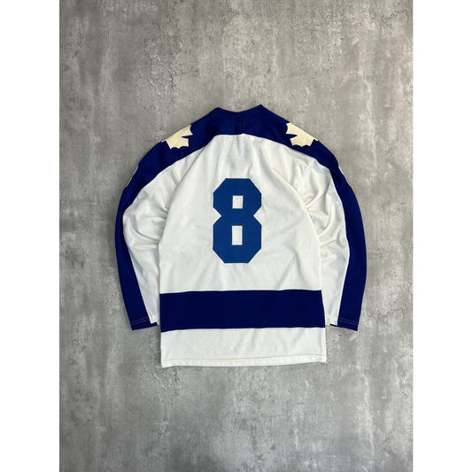 Vintage 90s Rob Rampage #8 Toronto Maple Leafs NHL Stitched Jersey Size Small