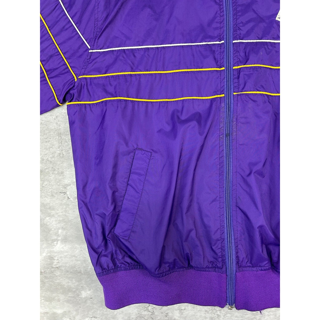 Vintage 80s Los Angeles Lakers NBA Nylon Starter Windbreaker Jacket Size Medium