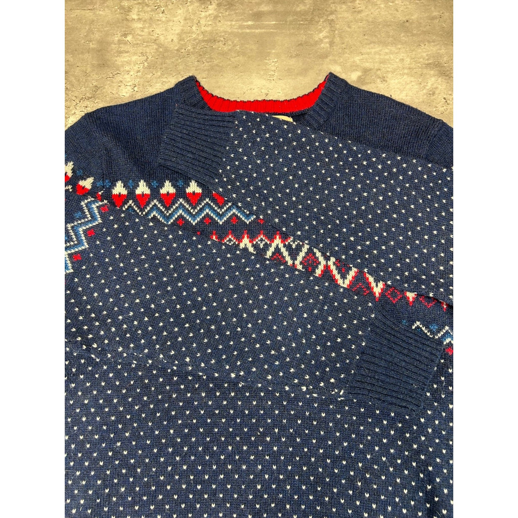 Vintage Urban Pipeline Geometric Striped Pullover Knit Sweater Size Medium