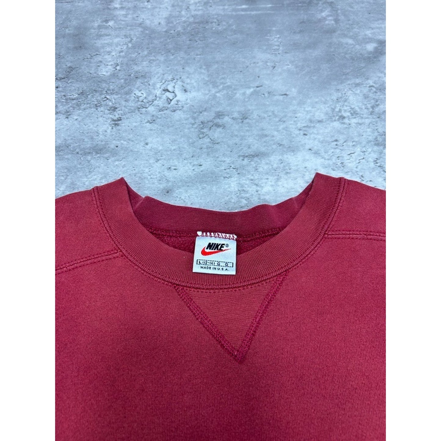 Vintage 90s Nike Tonal Embroidered Swoosh Pullover Crewneck Sweatshirt Size Large