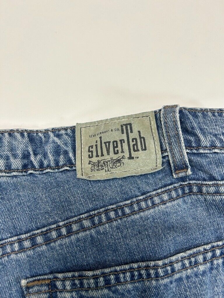 Vintage 90s Levis Silver Tab Loose Fit Medium Wash Denim Pants Size 36W