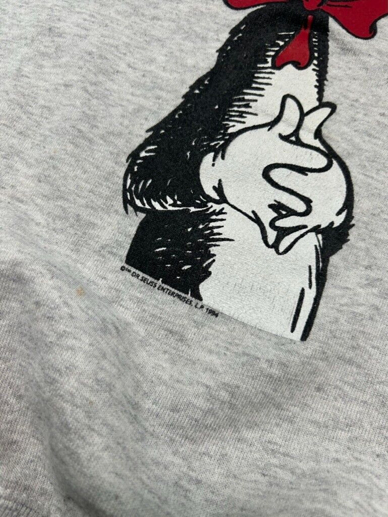 Vintage 1994 Dr Seuss Cat In The Hat Cartoon Character Graphic Sweatshirt Sz XL