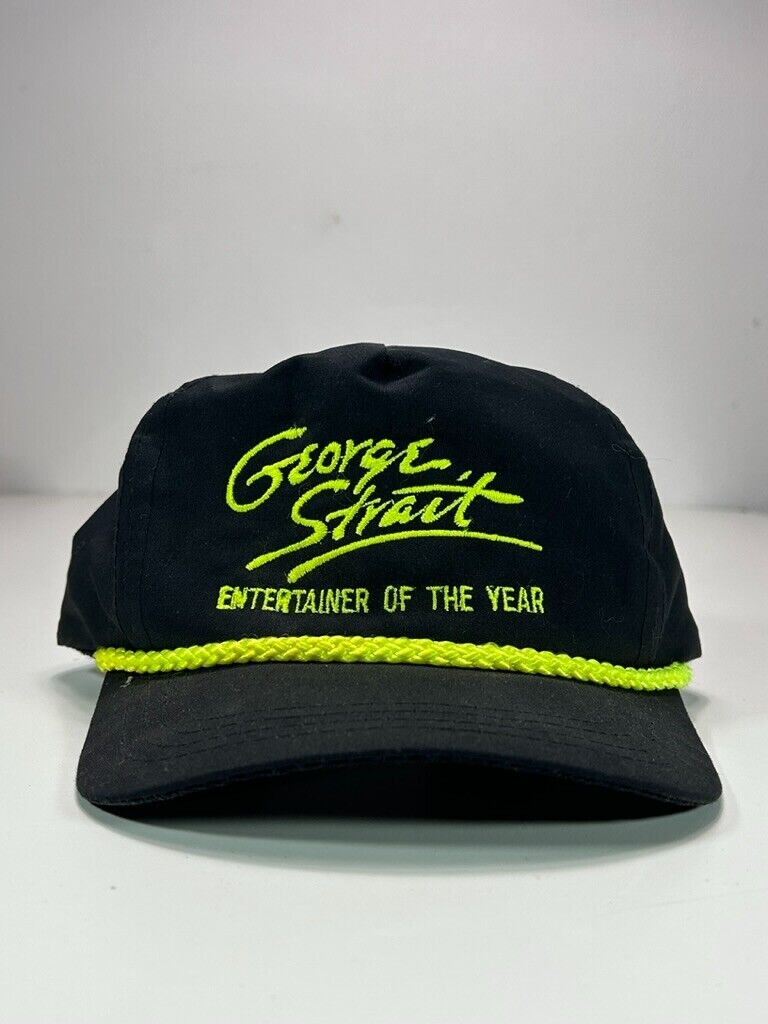 VTG 1989 George Strait Entertainer Of The Year Country Music Snapback Hat OSFA