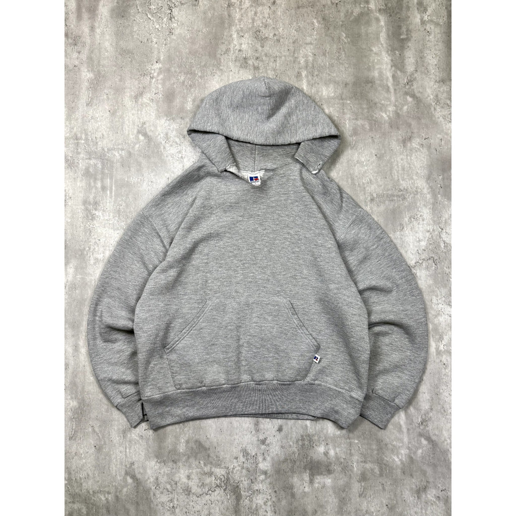 Vintage Russell Athletic Blank Pullover Hooded Sweatshirt Size Large