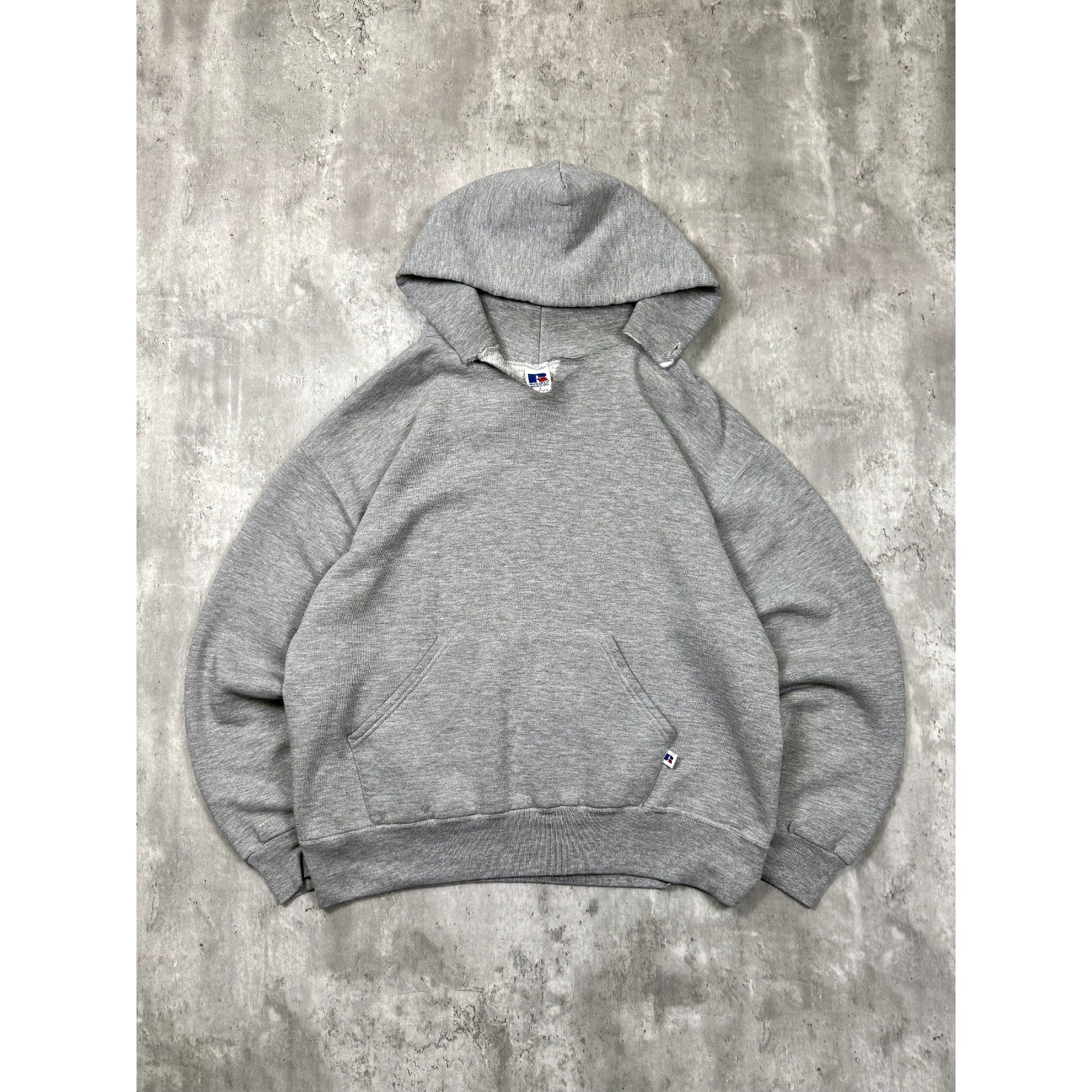 Vintage Russell Athletic Blank Pullover Hooded Sweatshirt Size Large