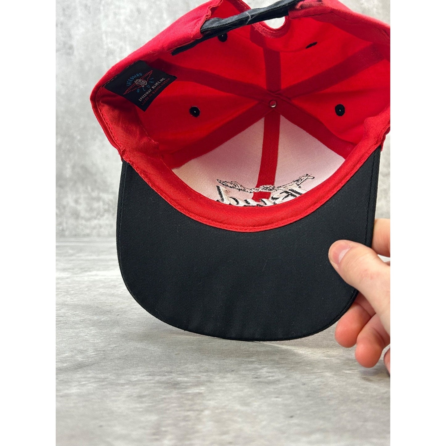 Vintage Budweiser Racing Embroidered Spellout Nascar Strapback Hat OSFA