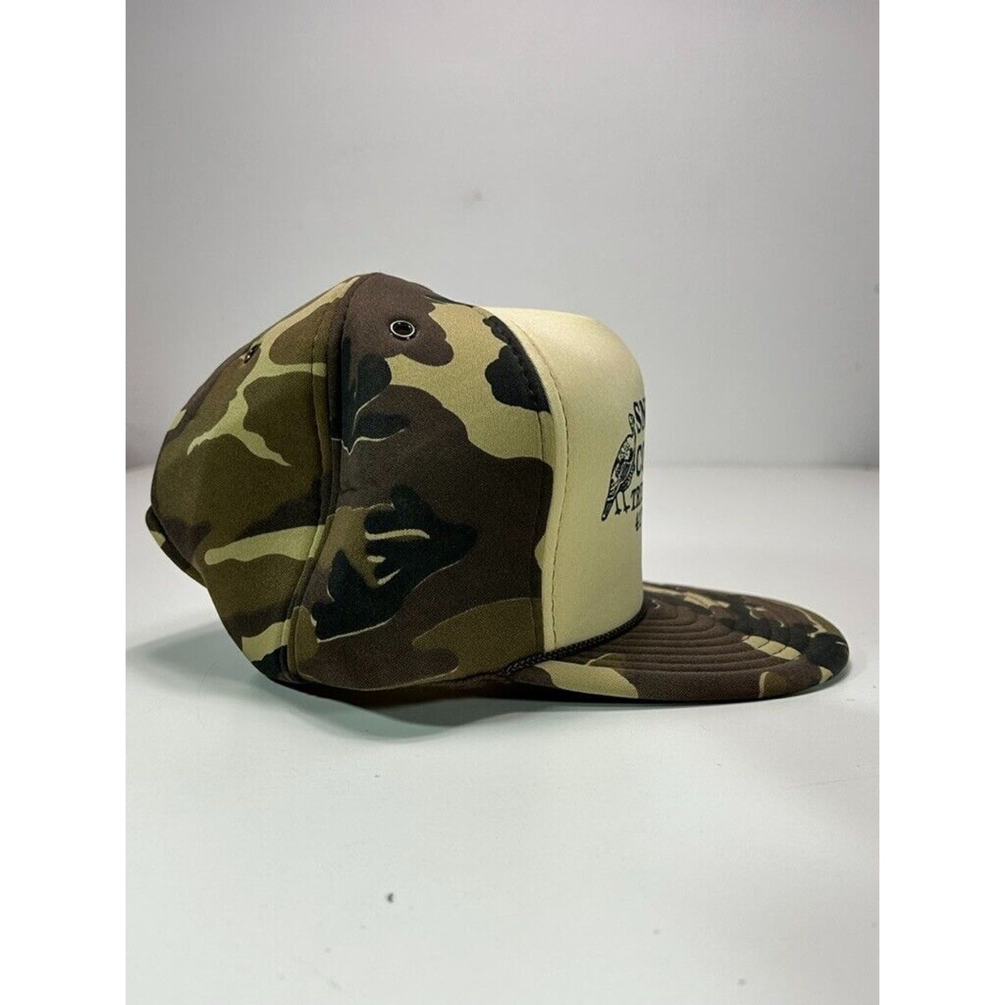 Vintage 90s Snyder Corner Hunting Camo Foam Snapback Hat OSFA