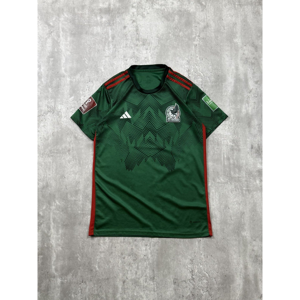 Vintage Mexico Adidas Soccer Green Jersey Size Large