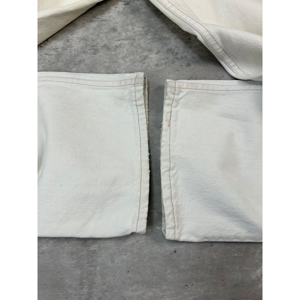 Vintage 90s Levis Red Tab 540 White Denim Pants Size 36