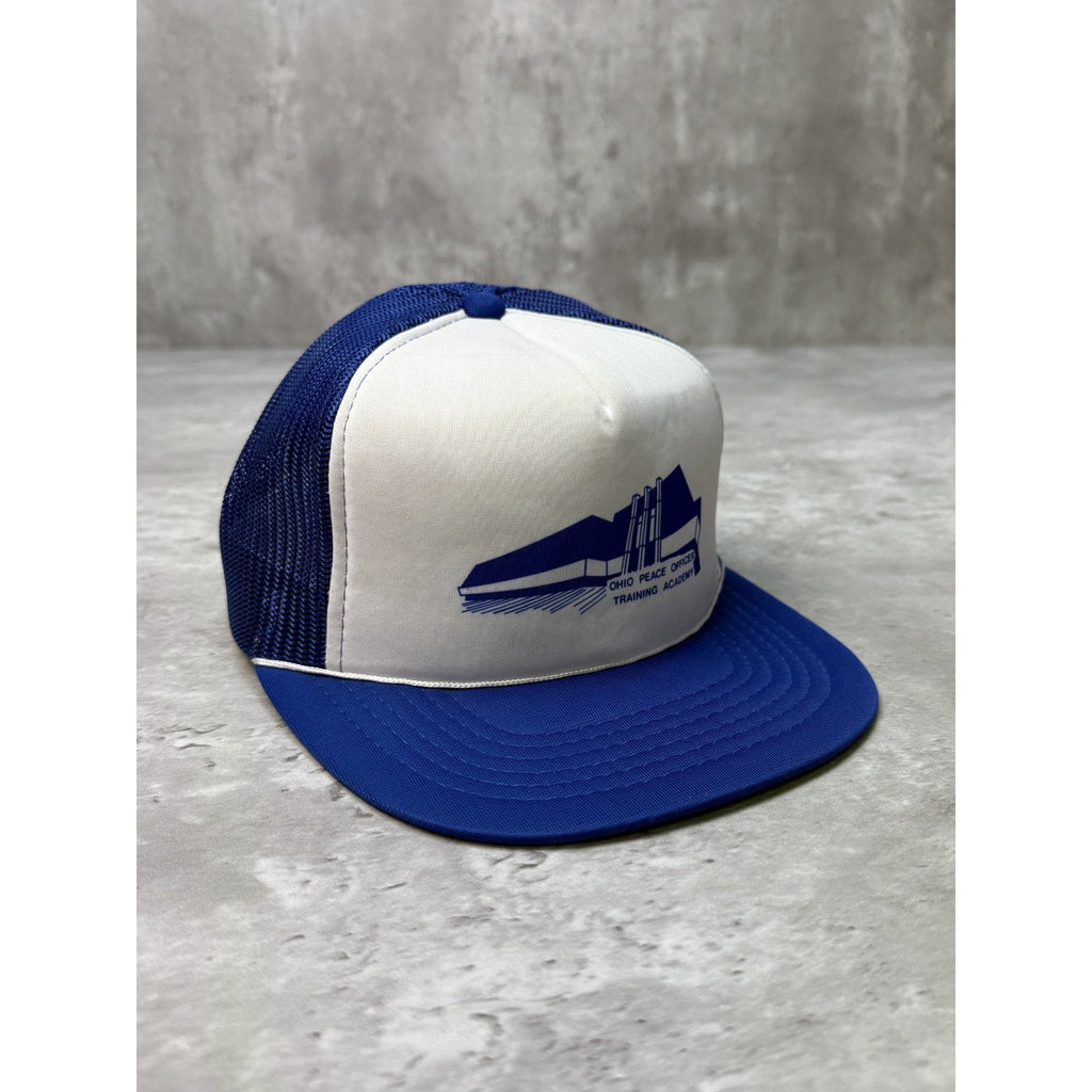 Vintage 80s Ohio Peace Officer Training Academy Trucker Snapback Hat OSFA