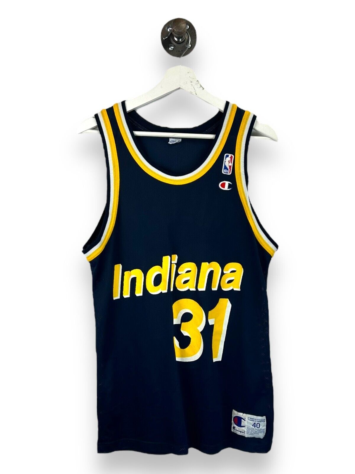 Vintage Reggie Miller #31 Indiana Pacers NBA Champion Jersey Size 40 Medium