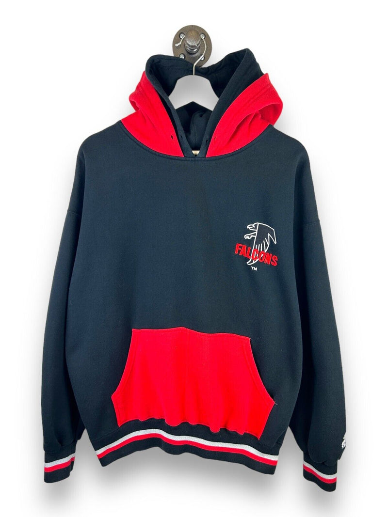 Vintage 90s Atlanta Falcons Double Hood Starter Hooded NFL Sweatshirt Size Large