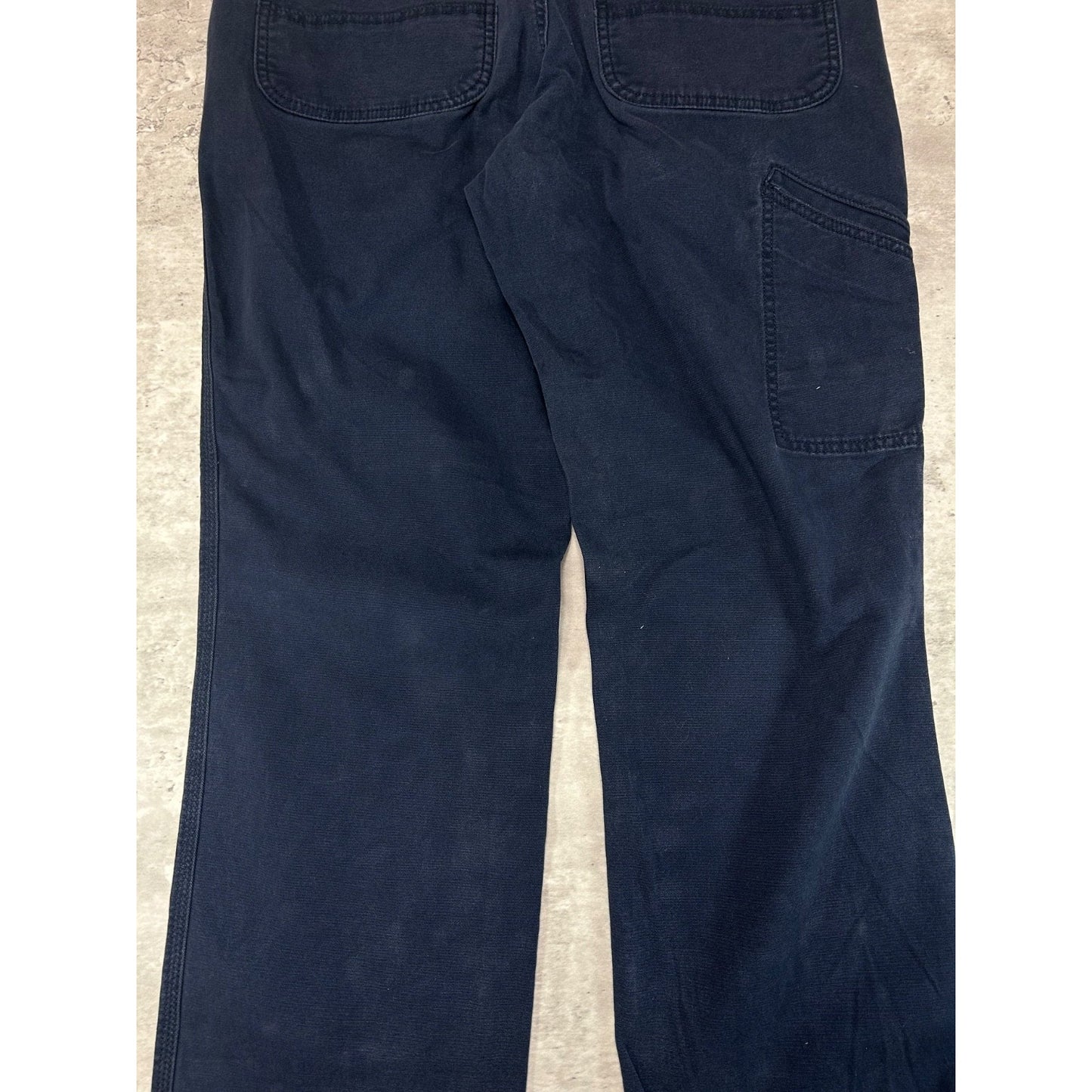 Carhartt Relaxed Fit Canvas Workwear Carpenter Pants Size 34 Navy Blue