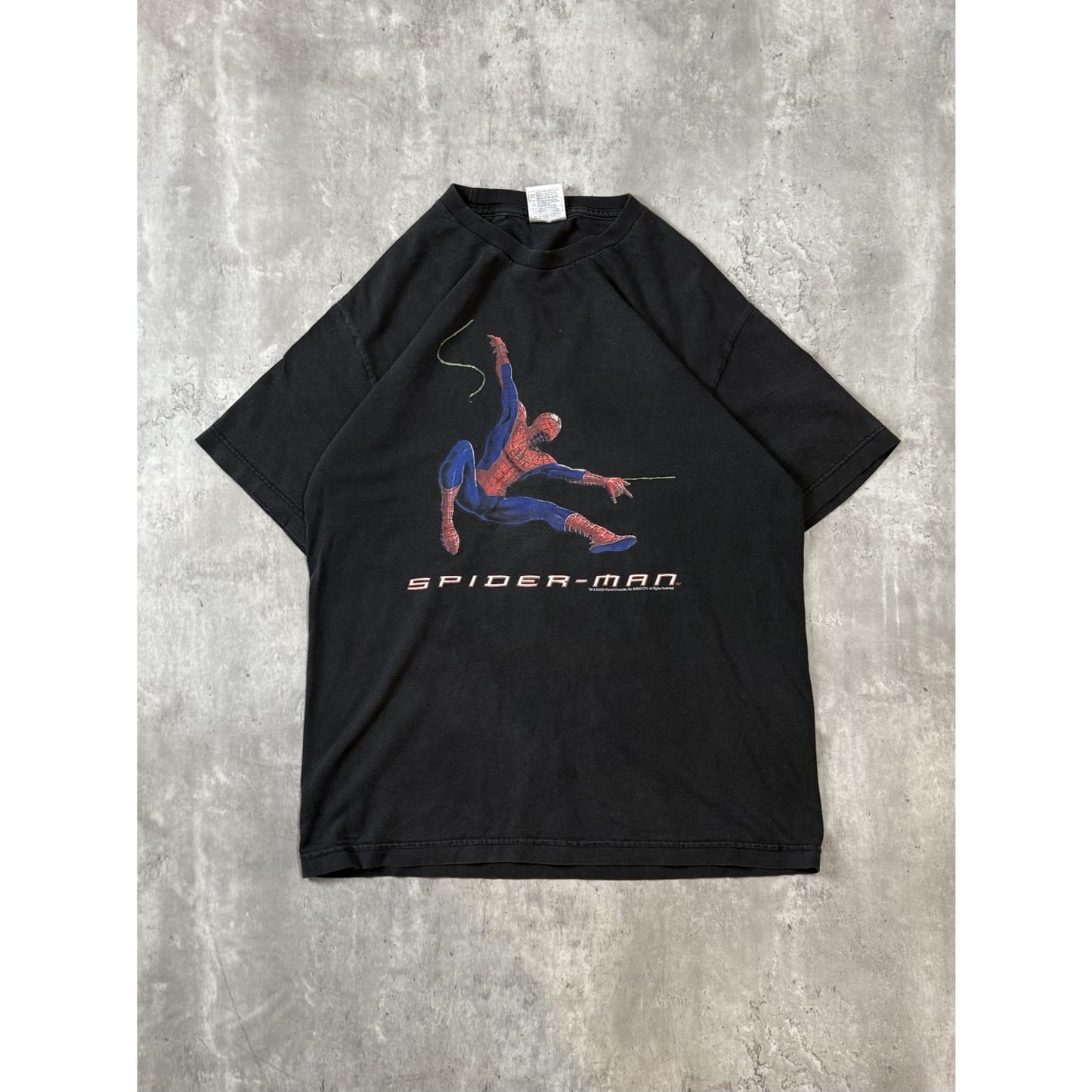 Vintage 2002 Spider-Man Marvel Superhero Graphic Movie Promo T-Shirt Size Large