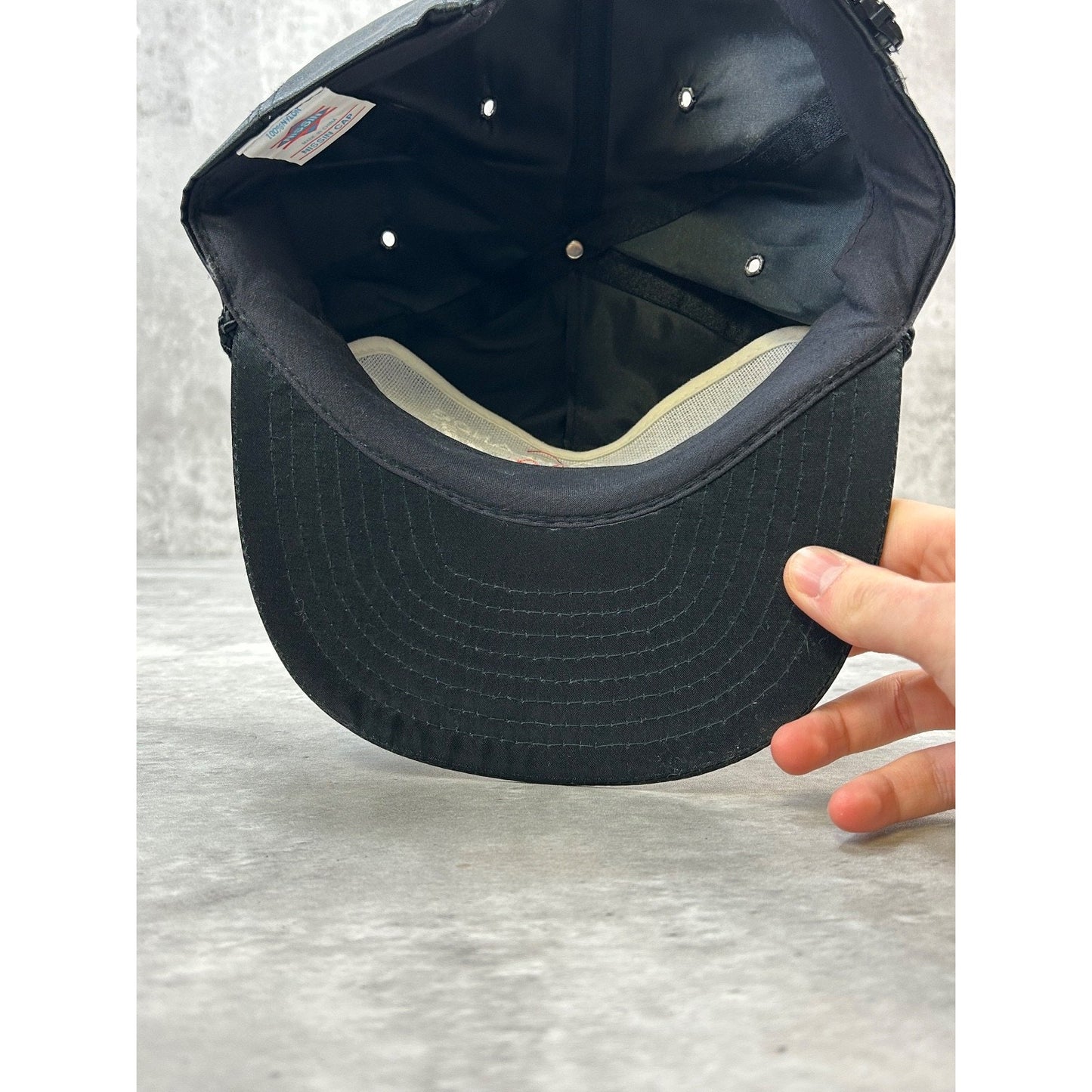 Vintage 90s Orlando Magic Embroidered Script Spellout Strapback Hat OSFA