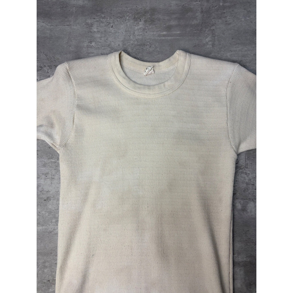 Vintage 1970s Bodygard Waffle Print Thermal Long Sleeve T-Shirt Size XL