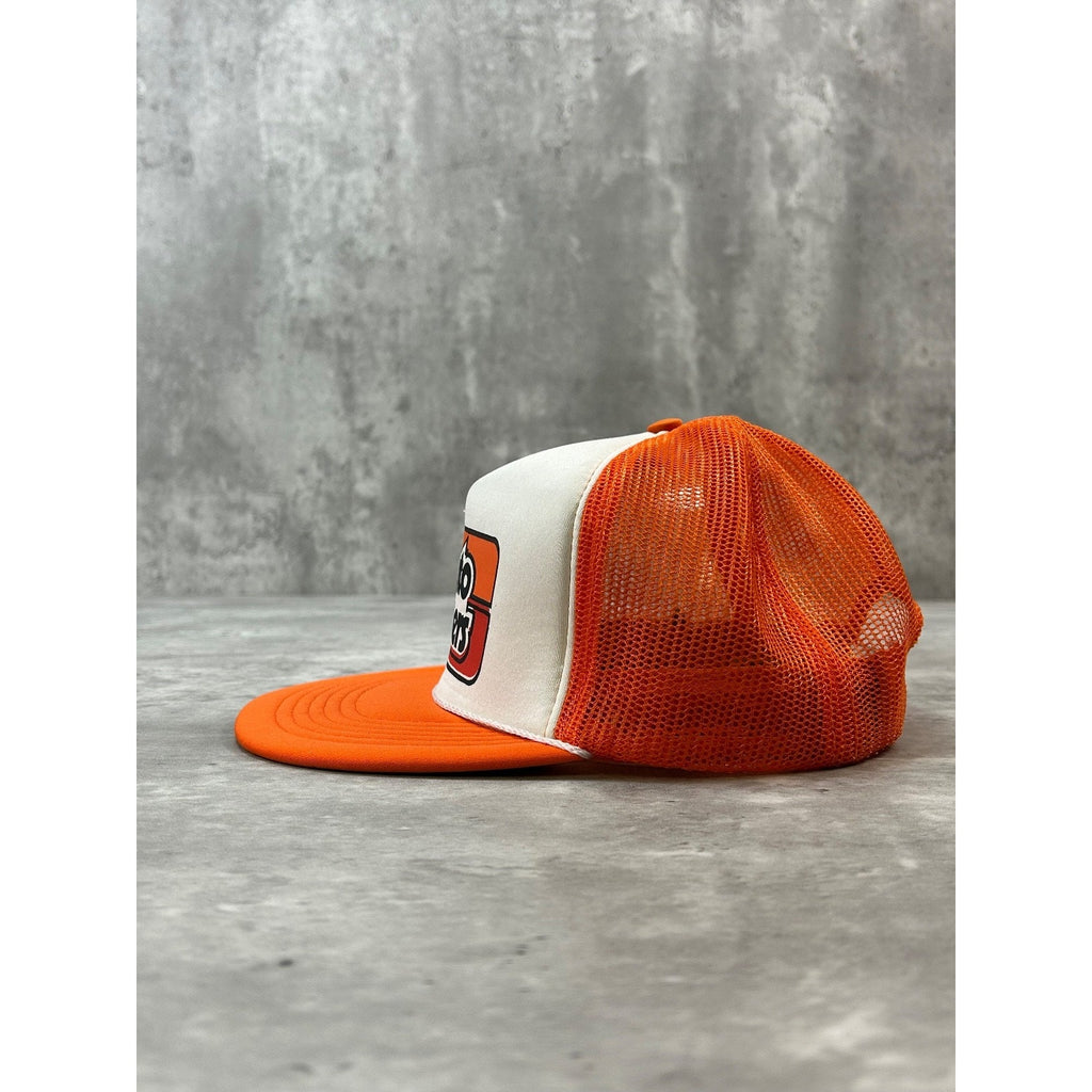 Vintage 80s Auto Masters Graphic Spellout Trucker Snapback Hat OSFA