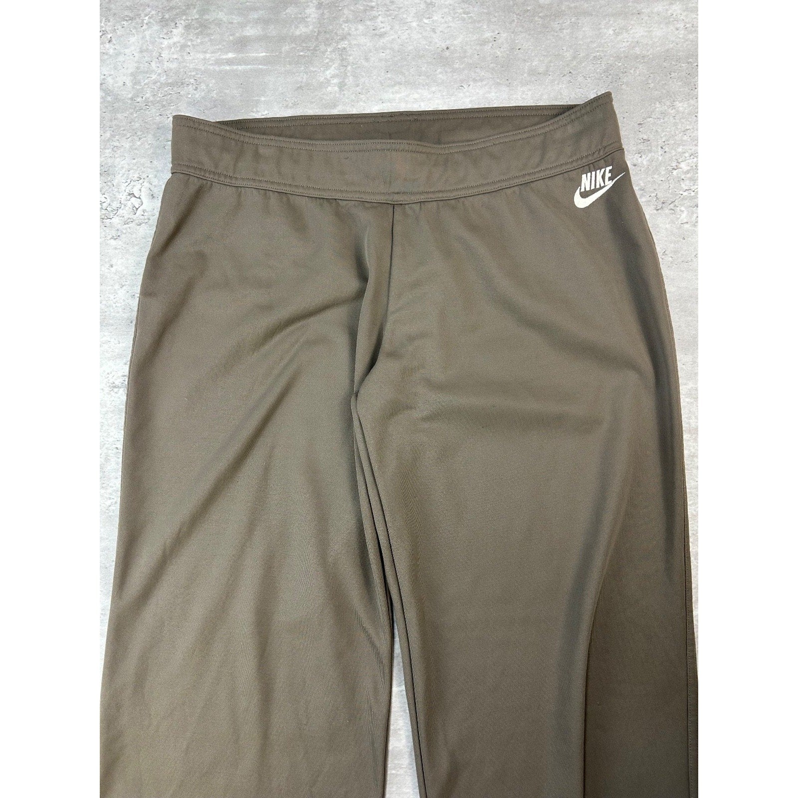 Vintage 2000s Womens Nike Embroidered Swoosh Logo Sweat Pants Size 35 Beige