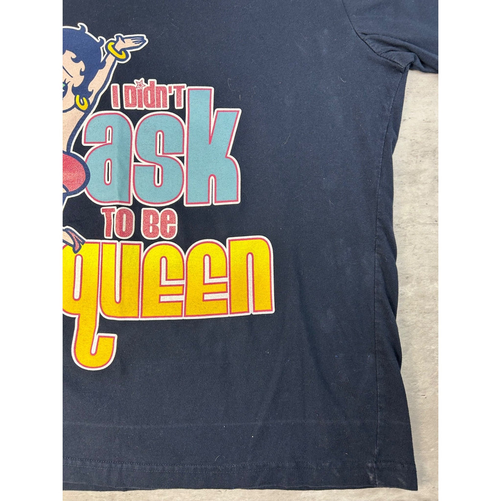 Vintage 2003 Betty Boop Didnt Ask To Be The Queen Cartoon Graphic T-Shirt Sz XL