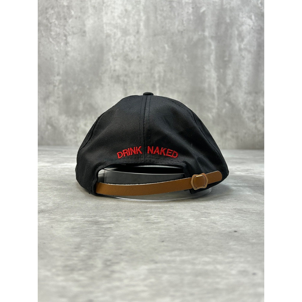 Vintage 90s Truly Naked Embroidered Spellout Drink Promo Strapback Hat OSFA