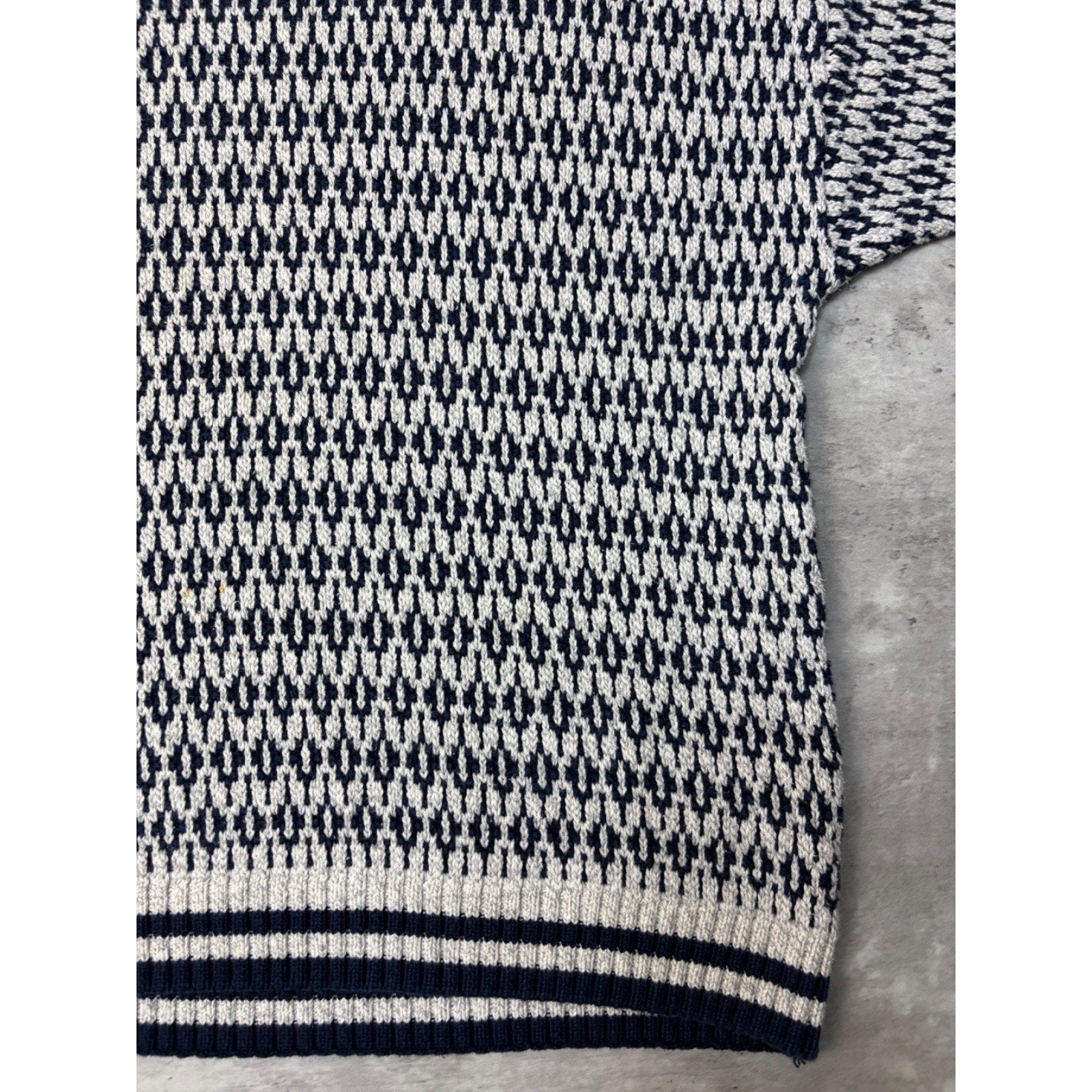 VTG 90s Club Room Abstract Diamond Print Pattern Pullover Knit Sweater Size XL