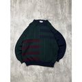 Vintage IZOD Four Panel Textured Pullover Ribbed Knit Sweater Size Large