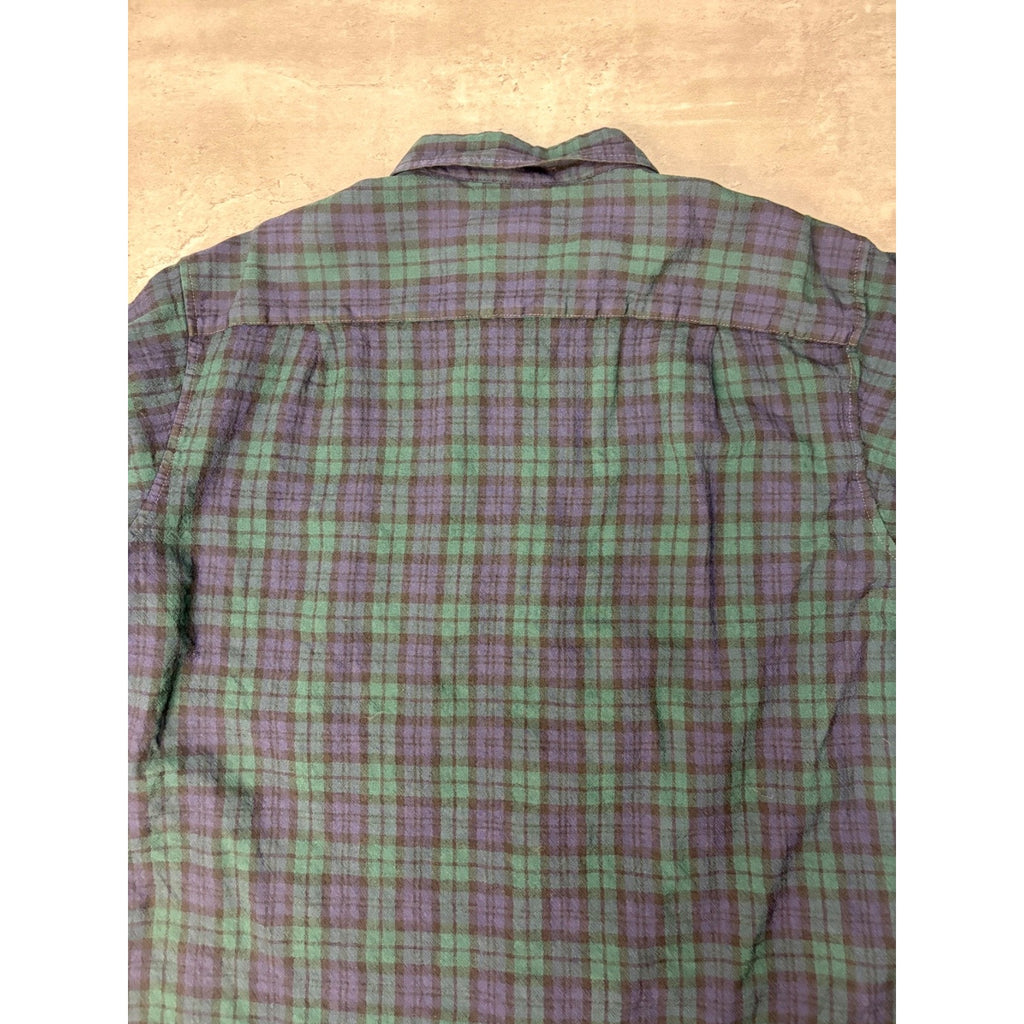 Vintage Pendleton Single Pocket Plaid Print Long Sleeve Button Up Shirt Size XL