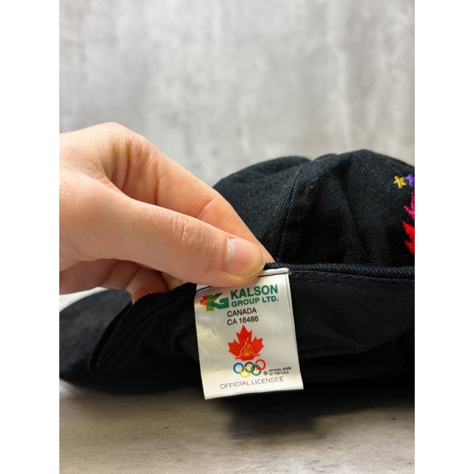 Vintage 90s Team Canada Olympics Embroidered Logo Strapback Hat OSFA
