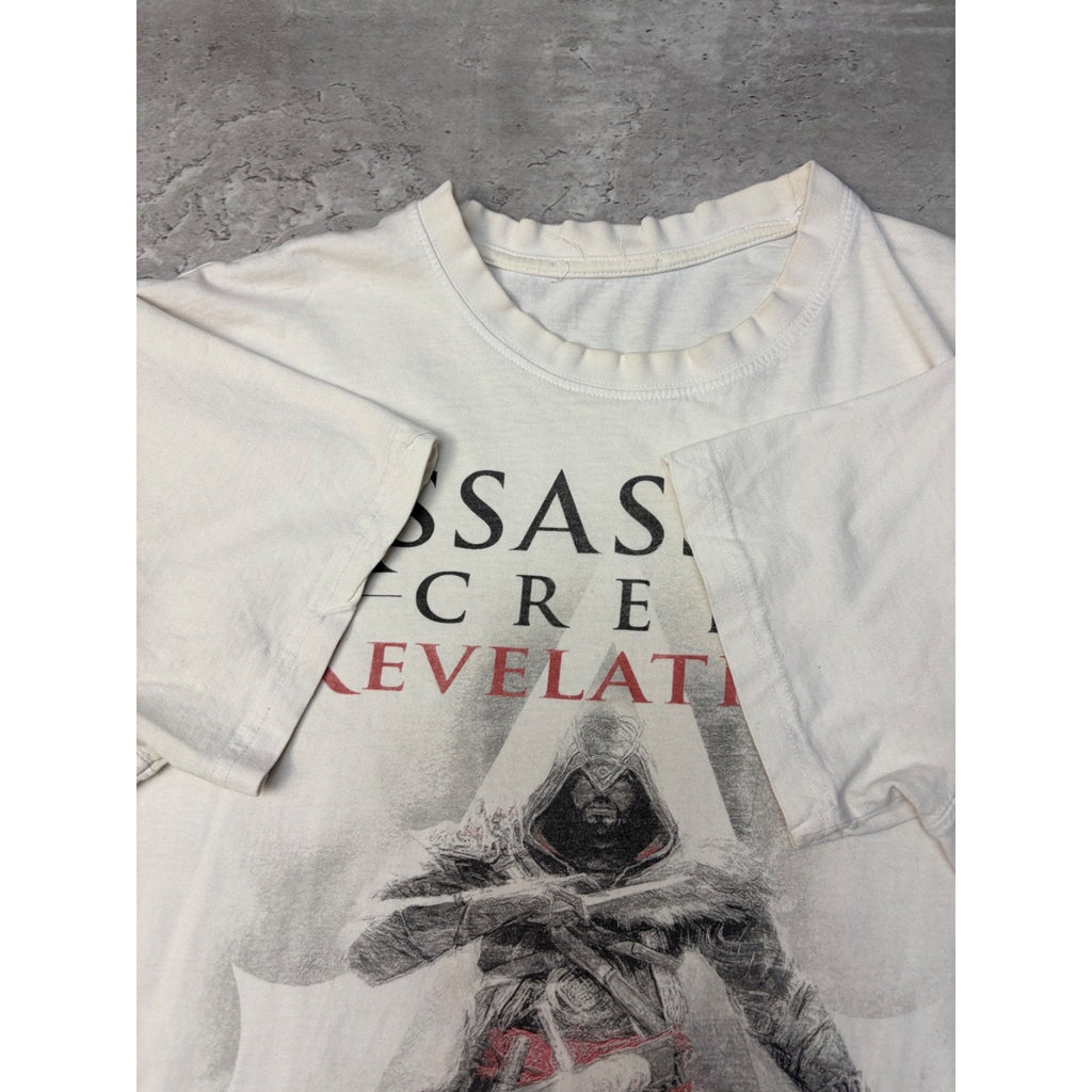 Assassins Creed Revelations Video Game Promo White Graphic T-Shirt Size Large