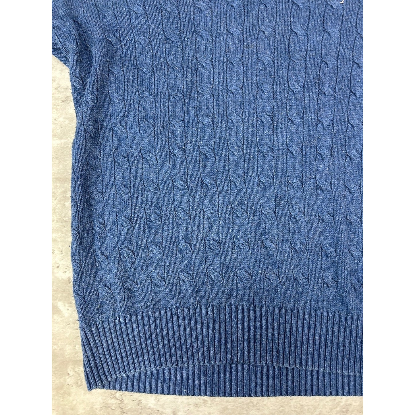 Vintage 90s Polo Ralph Lauren Embroidered Pony V Neck Sweater Size XLT