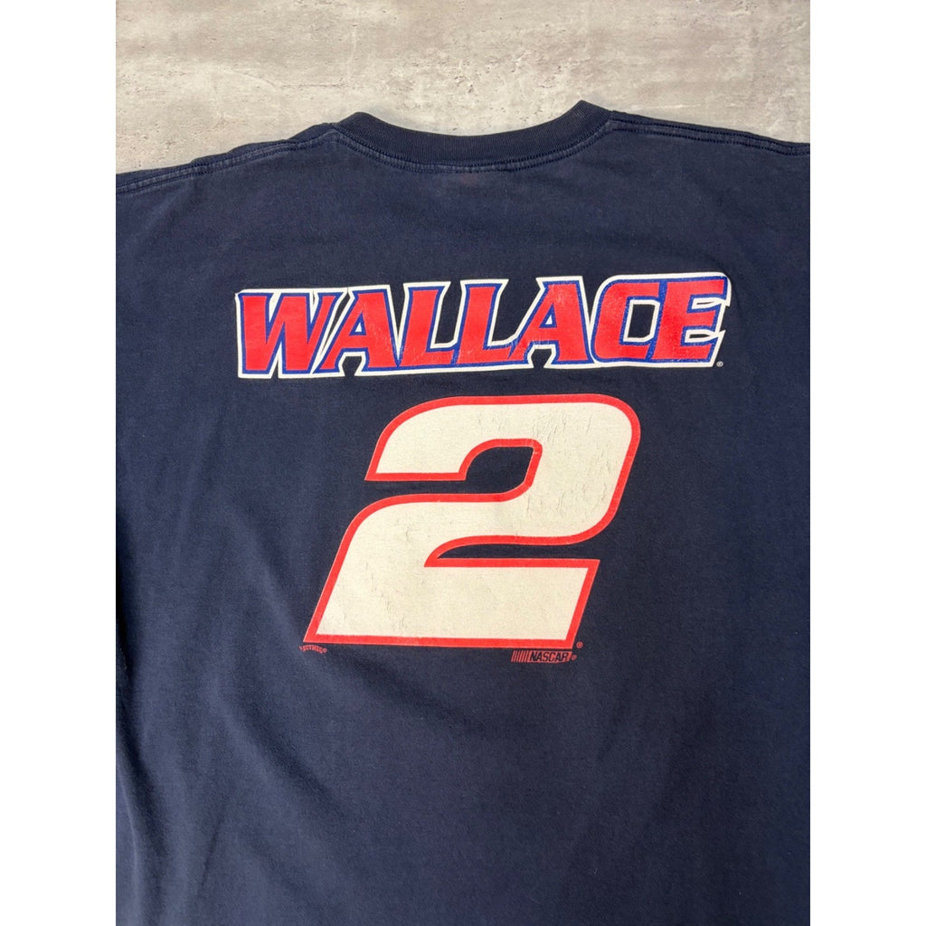 Vintage Rusty Wallace #2 Miller Lite Racing Nascar Graphic T-Shirt Size XL
