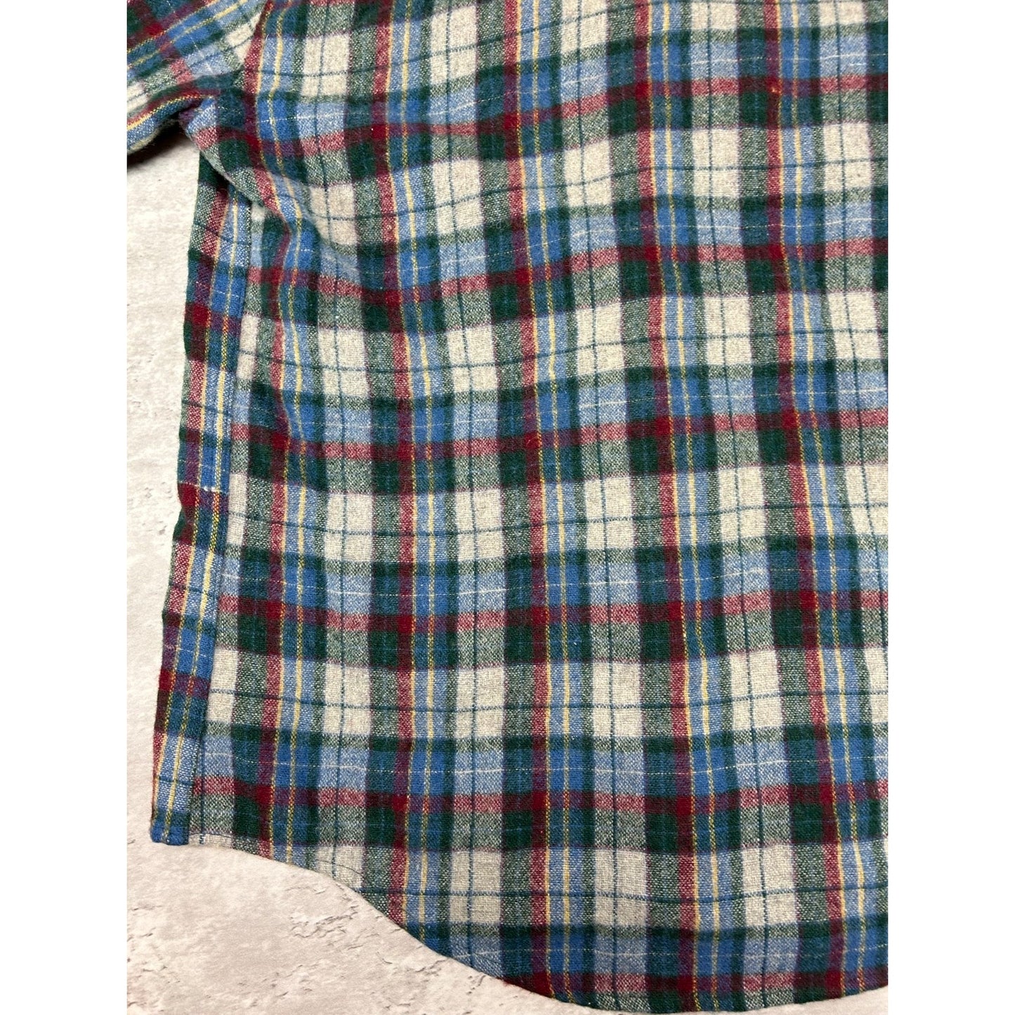 Vintage 90s Carl Michaels Plaid Double Pocket Long Sleeve Button Up Shirt Medium