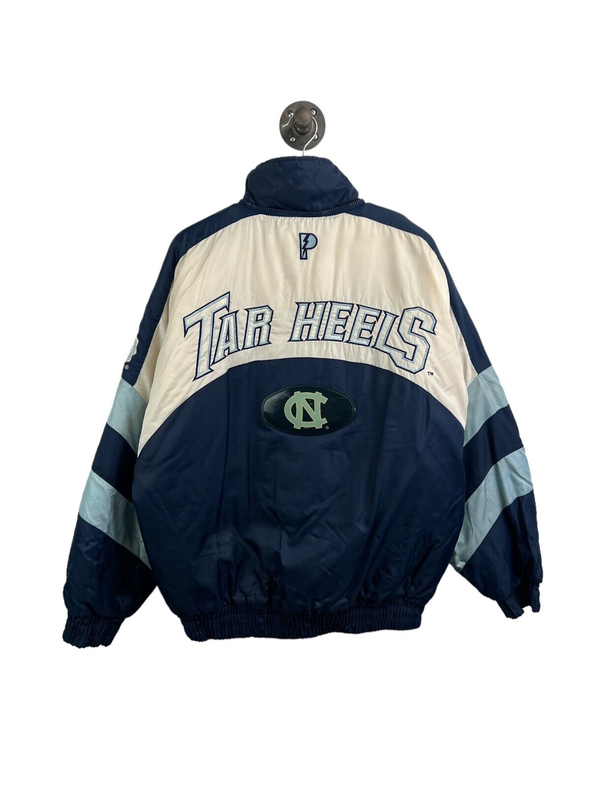 Vintage 90s UNC Tar Heels NCAA Insulated Full Zip Pro Player Jacket Size Medium