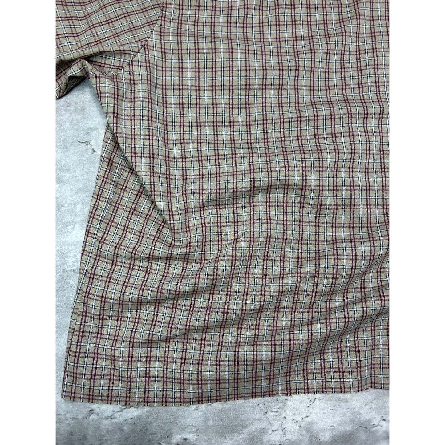 Vintage Brittany Bay Plaid Reworked Cropped Button Up Shirt Size XL