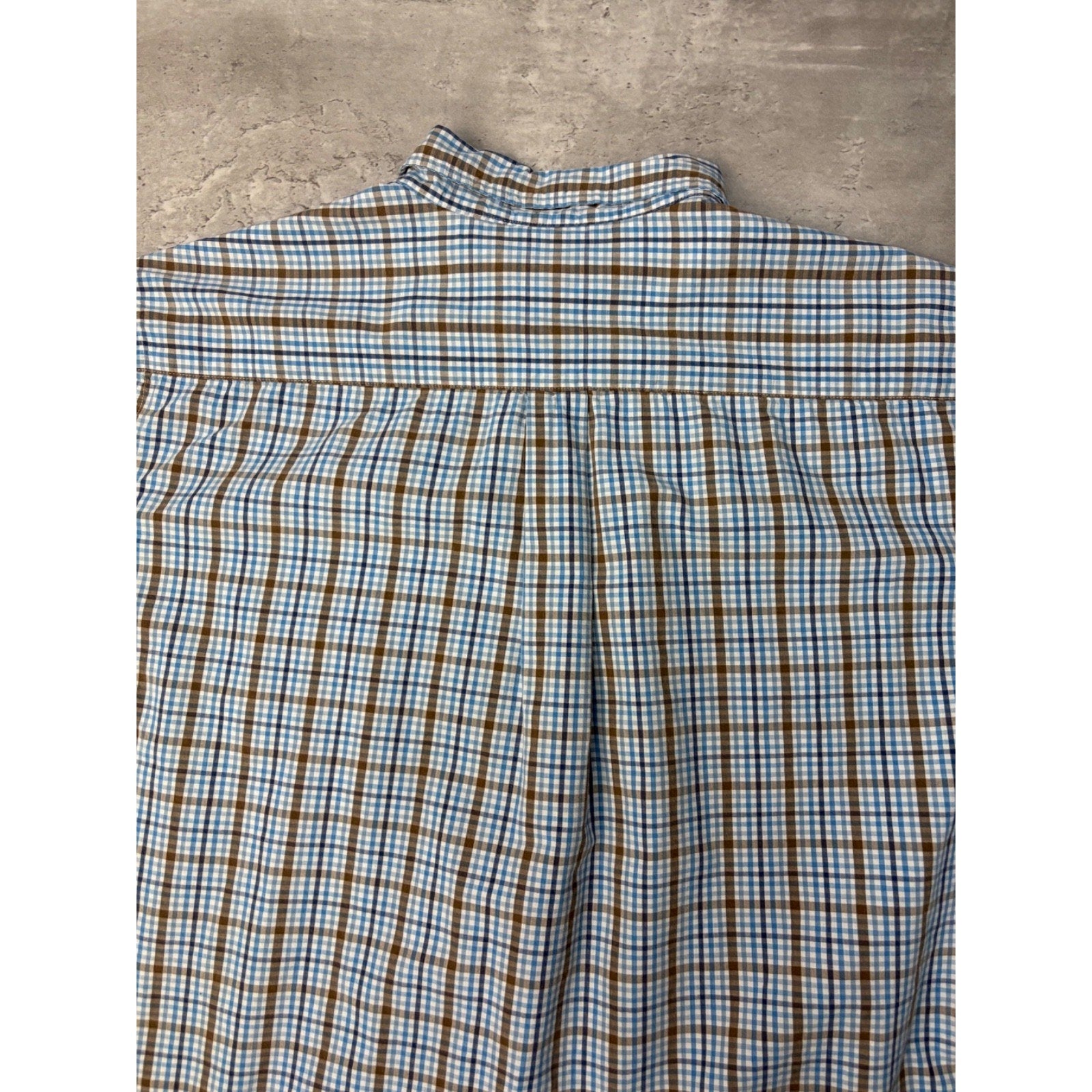 Vintage St. Johns Bay Single Pocket Plaid Cropped Button Up Shirt Size XL