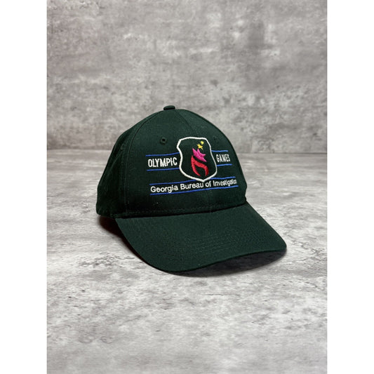 Vintage 1996 Atlanta Olympics Embroidered Spellout Snapback Hat OSFA Green
