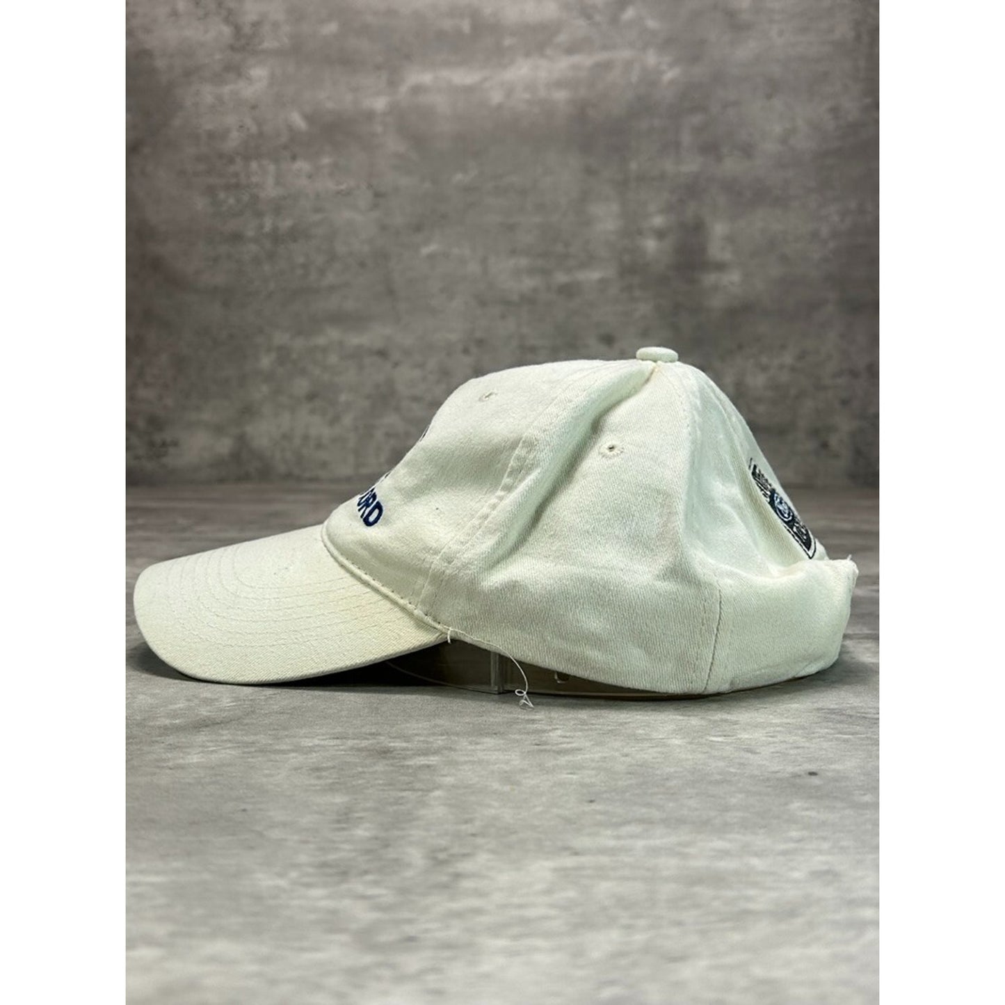 Vintage Ford Central Michigan Embroidered Spellout Strapback Hat OSFA White
