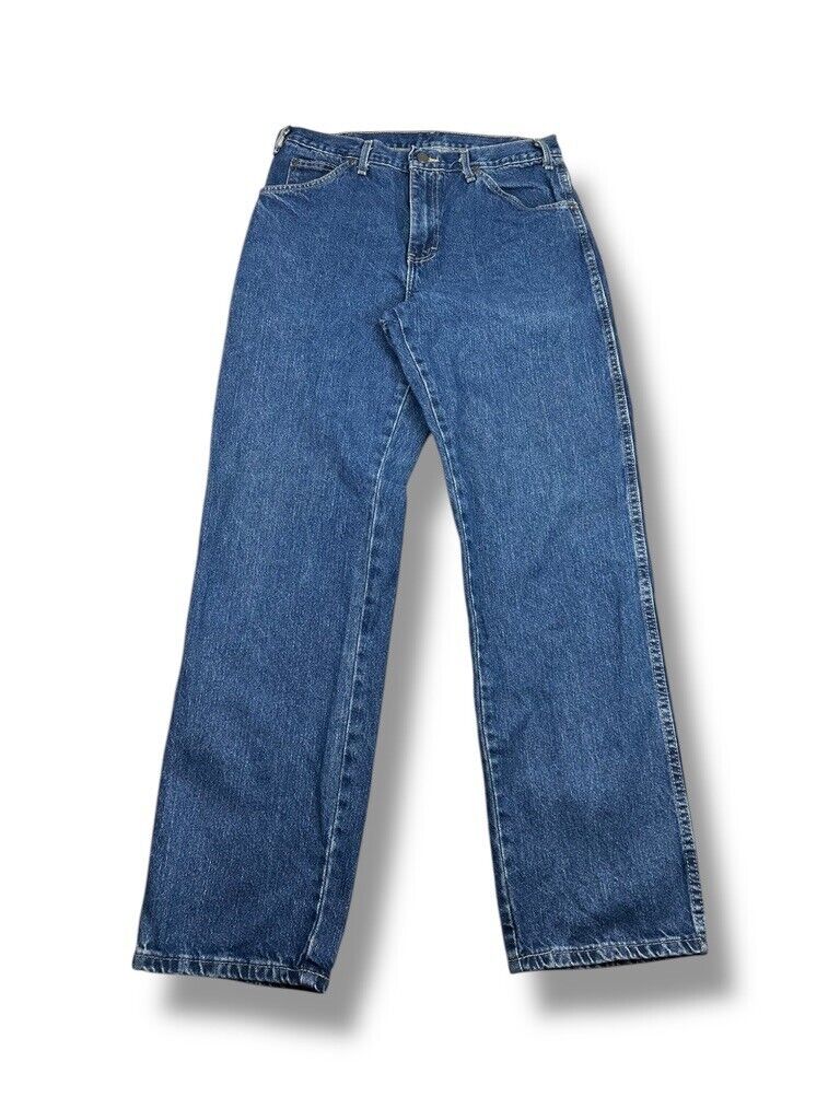 Vintage Dickies Dark Wash Denim Workwear Pants Size 32 Blue