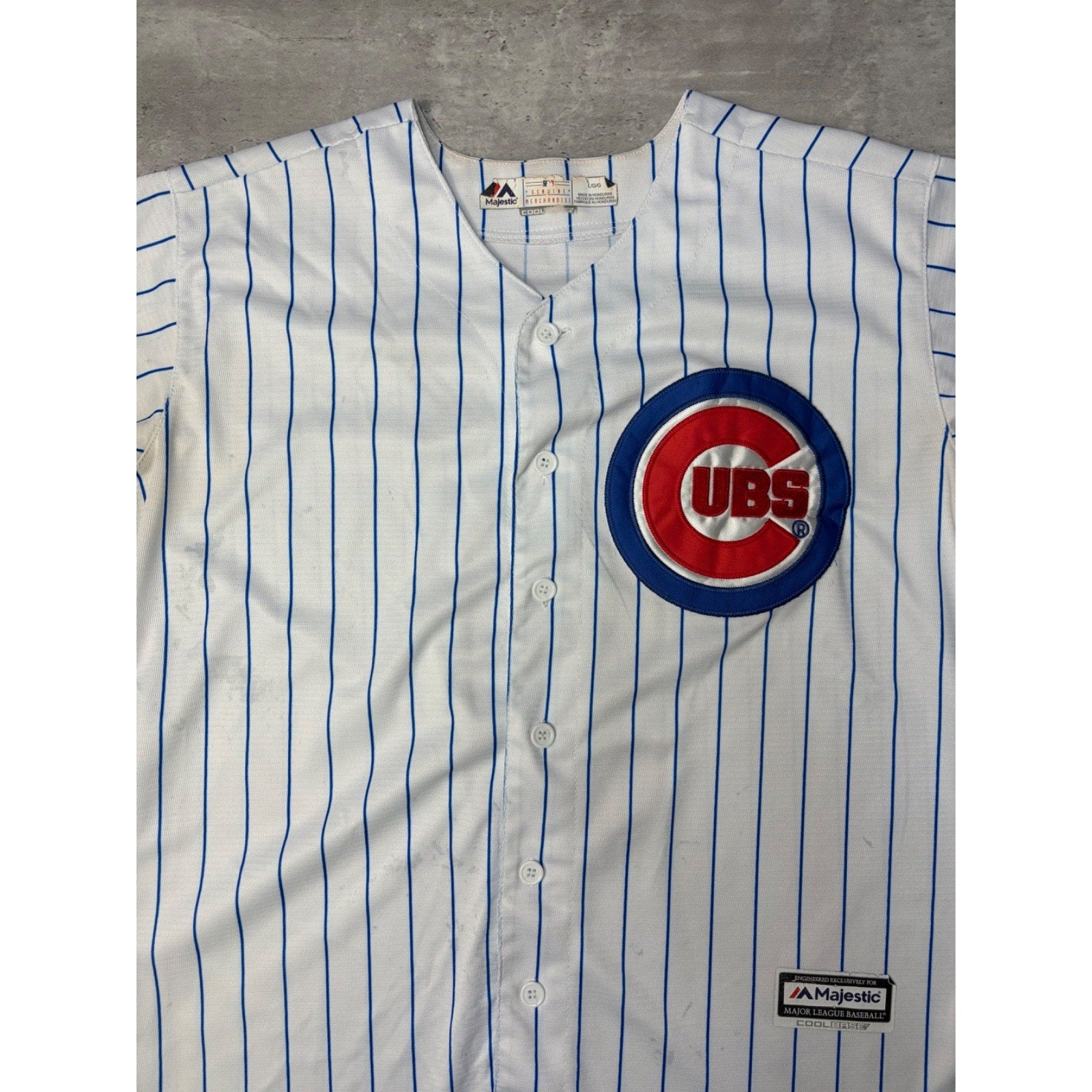 Javier Baez #9 Chicago Cubs MLB Stitched Pinstripe Baseball Jersey Size Large