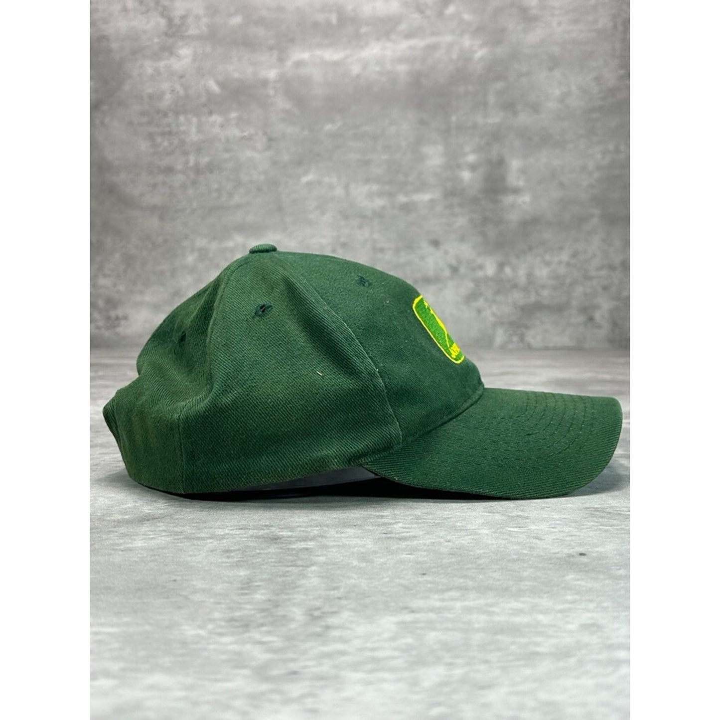 Vintage John Deere Embroidered Logo Snapback Hat OSFA Green