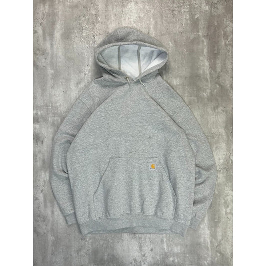Vintage Carhartt Workwear Pullover Hooded Sweatshirt Size XL Gray
