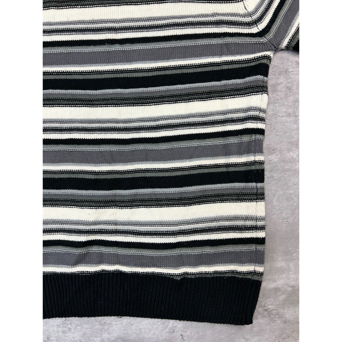 Vintage 90s 212 NYC Striped Pullover Ribbed Knit Sweater Size XL