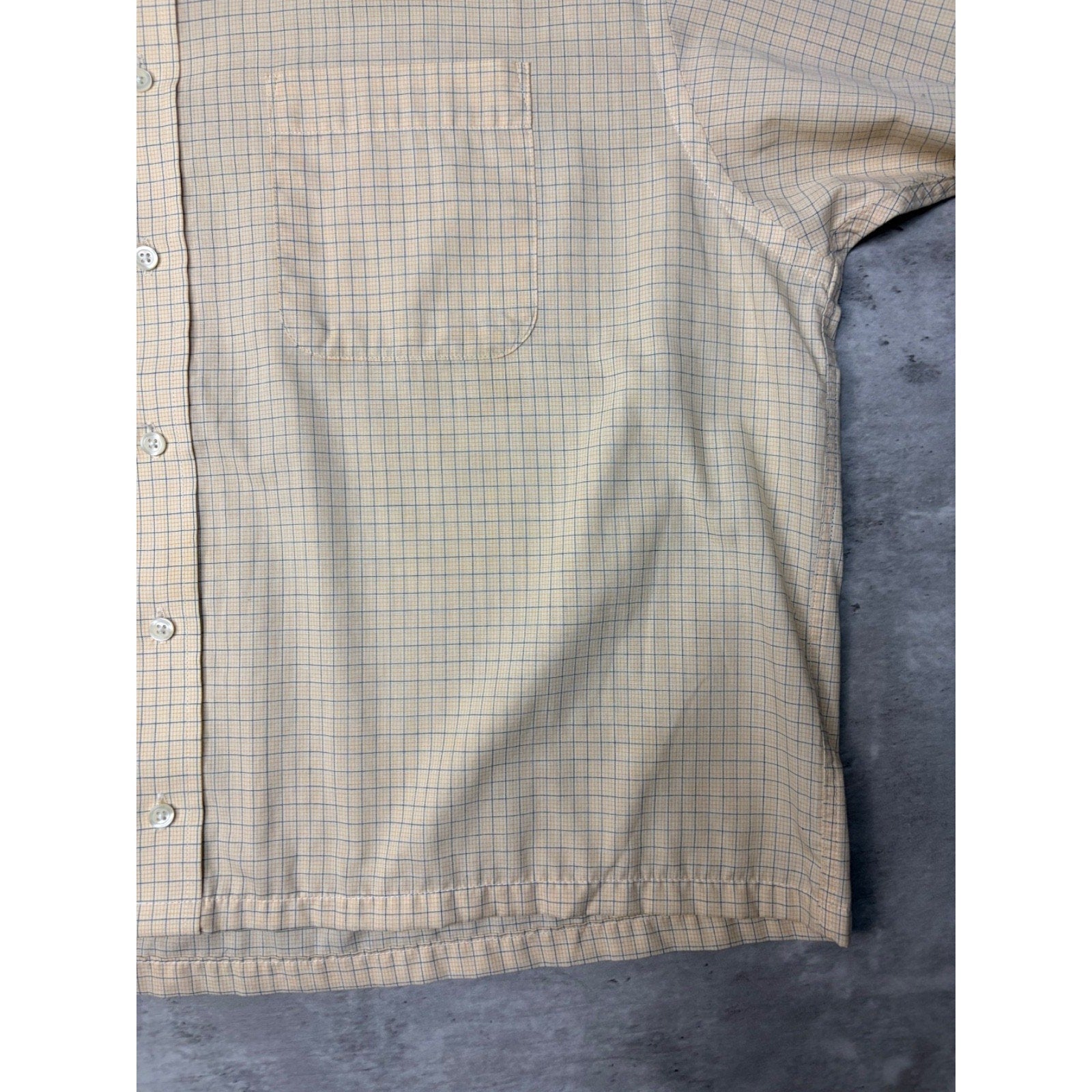 Croft & Barrow Plaid Single Pocket Reworked Cropped Button Up Shirt Size XL