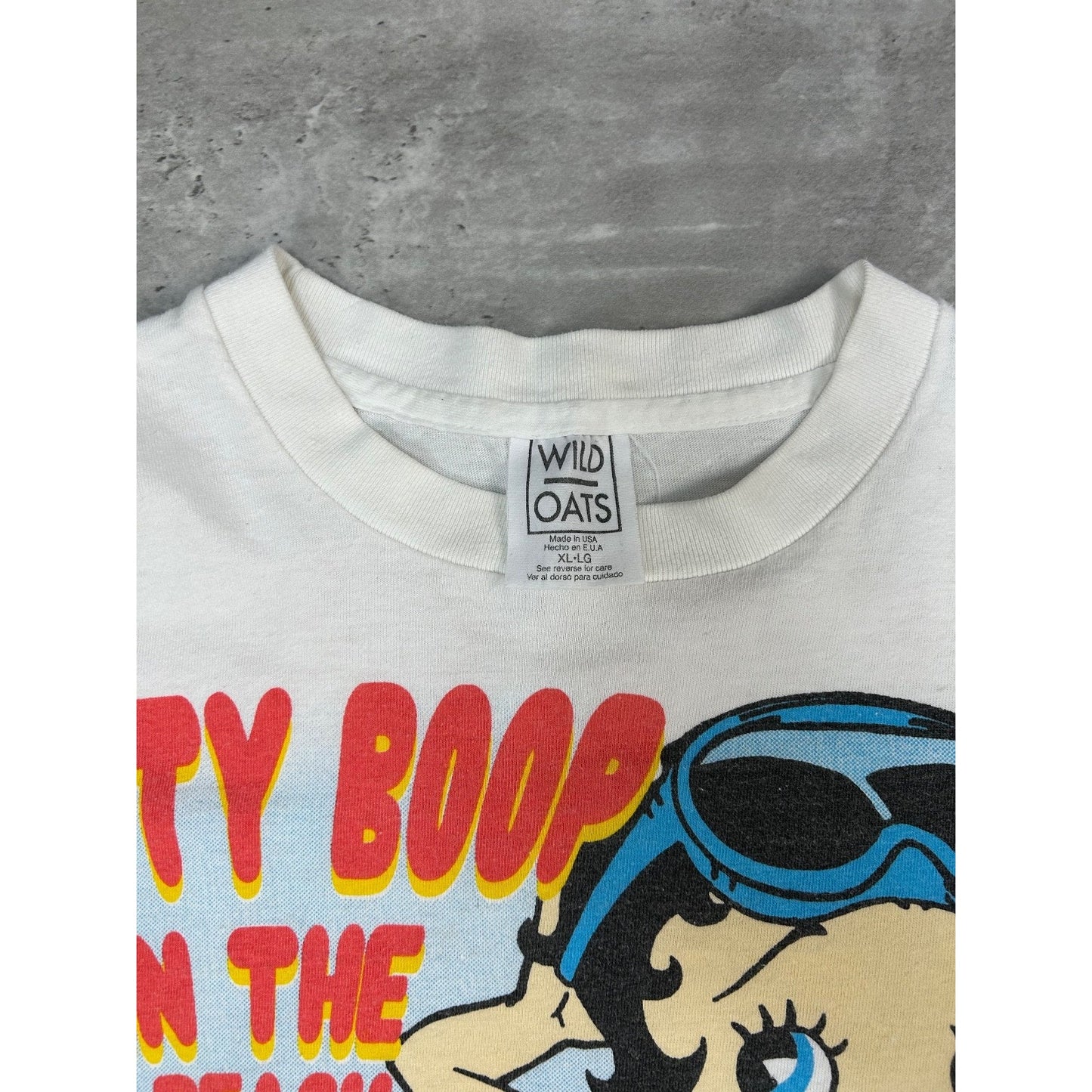 Vintage 1998 Betty Boop On The Beach Cartoon Character Graphic T-Shirt Size XL